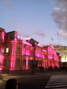 La Casa Rosada lit up at night. Cooler than our White House, am I right?!