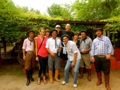 My family and the group of gaucho friends we met just walking around! They thought we were the "coolest" family because we are all so tall, so they needed a picture with us! They did not speak a word of English! 